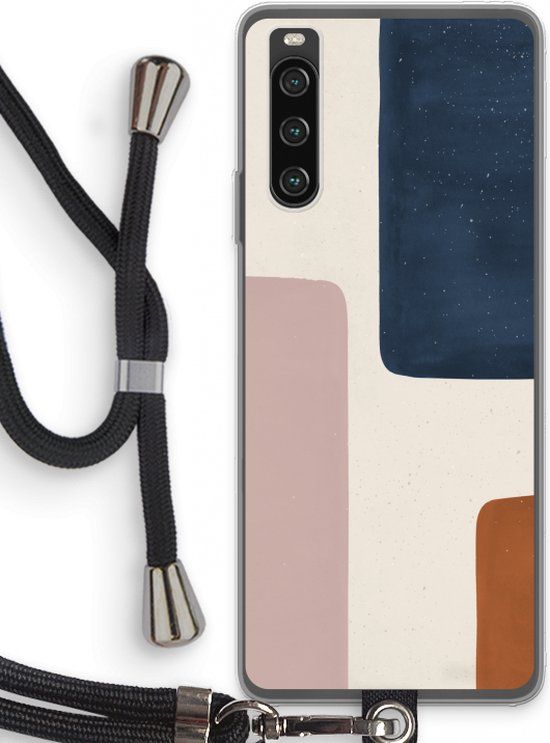 Case Company® - Sony Xperia 10 IV Case with Cord - Geo #5 - Black Cord - Back Cover