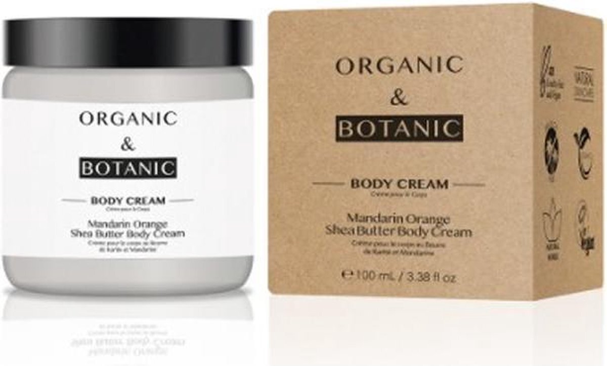Organic & Botanic Mandarin Orange Shea Butter Body Cream, 80 Gram