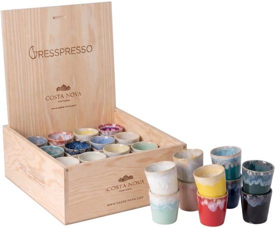 Costa Nova Grespresso Espresso Kopjes Multicolor 80 ml - 40 stuks