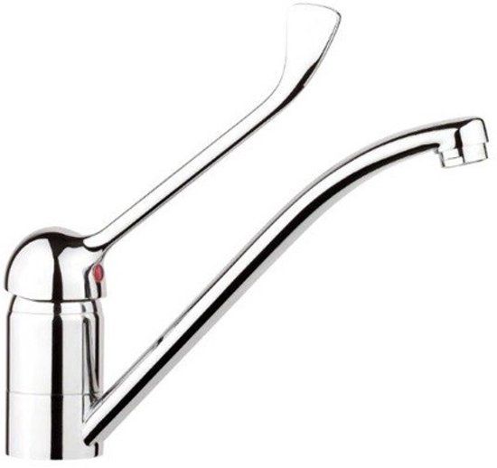 Schütte Waldo Keukenkraan - Mengkraan - Zorgkraan - Met lange Hendel - Lage Draaibare Uitloop - Chroom