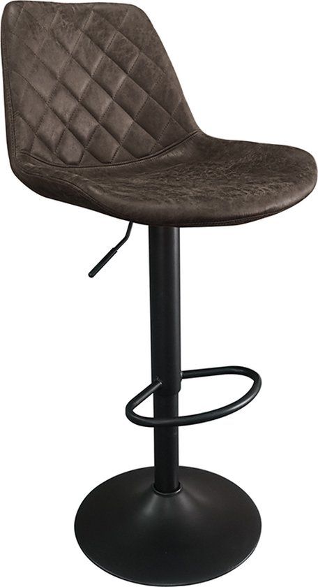 Barkruk Farley Bruin Industrieel Kunstleer Metaal 80 cm Bruin
