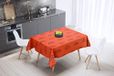Bonamaison Tafelkleed, Anti-Mold, Sneldrogend, Waterdicht, 100% Polyester Tafellaken, Oranje Bordeaux, 140 x 140 Cm