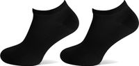 Basset - Unisex Bamboe Sneakersokken - 2-Pack - Maat 39/42 - Zwart