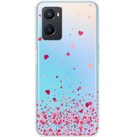 1001 coques Oppo Siliconen hoesje - Compatibel met Oppo A76 - ontwerp confettis de coeurs rose