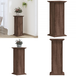 Icecat Support pour plantes Chêne marron 33x33x80 cm Bois d'ingénierie