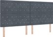 vidaXL LED Hoofdbord Donkergrijs Fluweel 200 cm