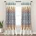 Lush Decor Boho medaillon raamgordijn paneel paar, 132 cm B x 213 cm L, turquoise & mandarijn