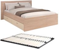 Vente-unique Cadre de lit bois beige, naturel clair 160 x 200 cm