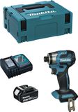MAKITA Schlagschroefmachine DTD173RFJ1 (1 x 3,0 Ah accu + oplader DC18RC + MAKPAC 2 opbergkoffer)