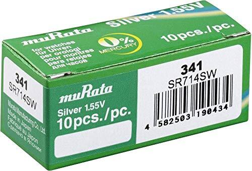 MURATA SR714SW-PBWW knoopcel 341 zilveroxide 15 mAh 1,55 V 10 stuks