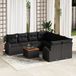 vidaXL - Tuinbank - Set - 4 zitplekken - Zwart - Polyrattan