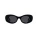 Loewe LW40175U Lunettes de Soleil Femme Noir Ovale Gris 49mm