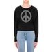 Moschino Pull en laine mélangée avec symbole de paix Noir Taille : XS