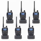 Set PNI Set van 6 draagbare radiostations PNI PMR R45 PRO 446MHz, 0,5W, 99 programmeerbare kanalen, 16 PMR en 38 CTCSS en 104 DCS tonen, 5-level Squelch, VOX, TOT, BCL, Scan, Roger Beep