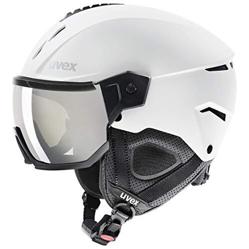 UVEX instinct visor, Skihelm Unisex-Volwassene, white-black mat, 53-55 cm