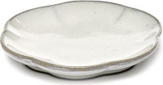 SERAX Inku Bordje Geribbeld 9cm Wit - Vaatwasser- en Ovenbestendig