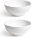 Plasticforte Saladeschaal - 2x stuks - D26 x H12 cm - kunststof - wit