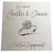 White Cotton Cards BD74 "To A Special Brother and Fiancée On Your Engagement" handgemaakte verlovingsring kaart