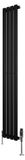 MonsterShop Ovale radiator 1 kolom - 1600x240 mm - zwart - thermostaatkraan