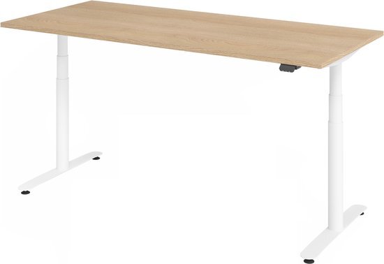 hjh OFFICE PRO XDLR 19 W | 180x80 | Bureau elektrisch in hoogte verstelbaar. - 180 x 80 Eiken Tafelhoogte I Elektrisch in hoogte verstelbaar