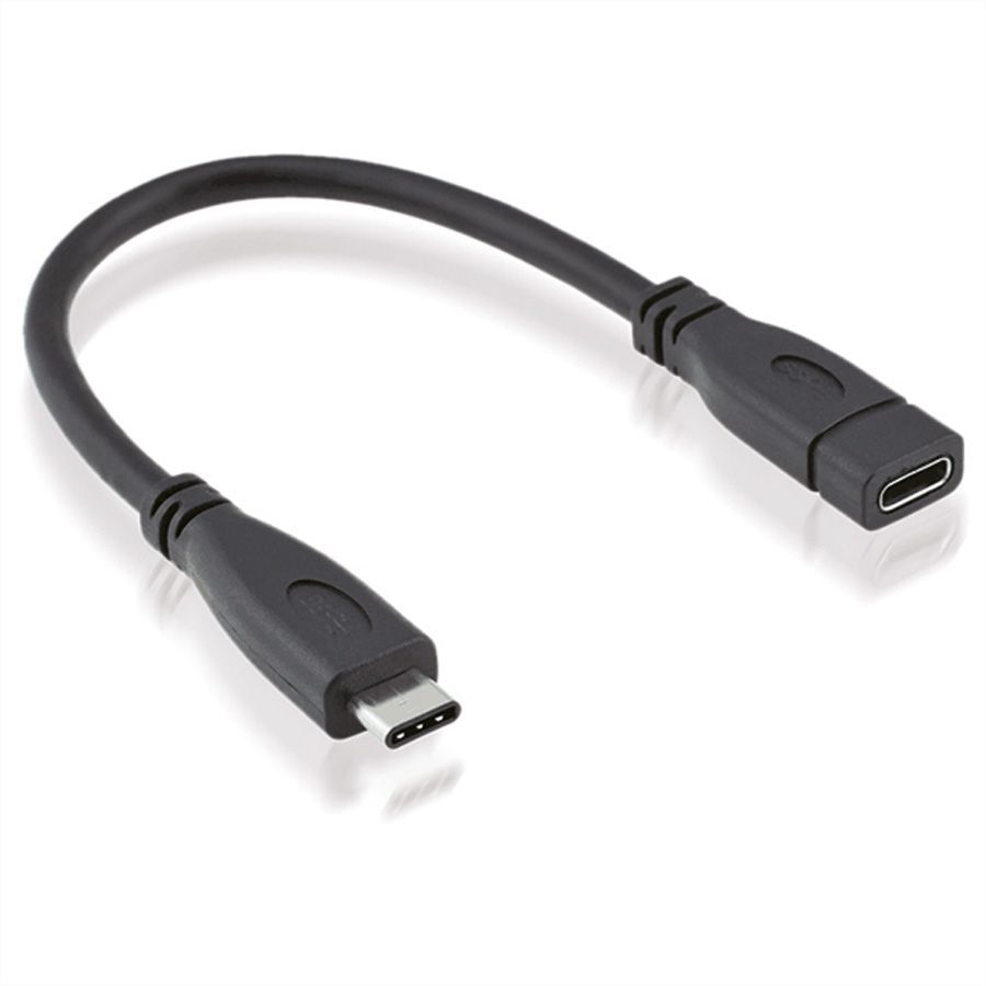 ROLINE USB 2.0 Kabel - Type A naar Micro-B - 0.15 m - Zwart