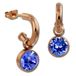 Amello damescreolen roestvrij staal zirkonia 2,0 cm blauw VESOS51B