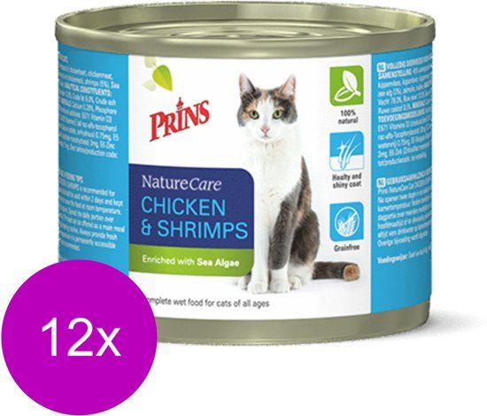 Prins Naturecare Cat Kip - Kattenvoer - 12 x 200 g