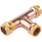 VSH T-stück, 15 x 15 x 15 mm, V-Kontur, DVGW Gas, Pressfitting, 10 Stück