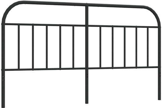 vidaXL Hoofdbord Metaal Zwart 160 cm