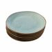 LOBERON Bord set van 6 Périers turquoise/bruin