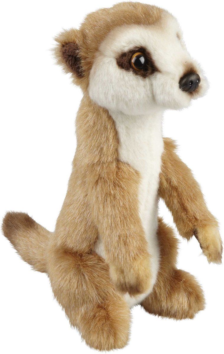 Ravensden Pluche knuffel dieren Stokstaartje 18 cm - Multi