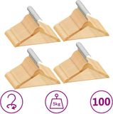 vidaXL - 100-delige Kledinghangerset - Anti-slip - Hardhout