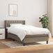 vidaXL Boxspringbed met matras, taupekleurig, 100x200 cm, met stoffen bekleding