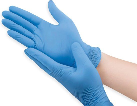 Abena Blauwe nitrilhandschoenen Medium