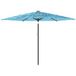 Parasol de jardin avec mât en acier bleu 288x288x225 cm