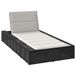 VidaXL Lounge Tuinstoel Gecapitonneerde zitting Polyester Crème, Wit