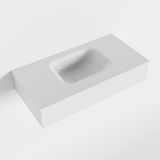 Mondiaz LEX Opbouwwastafel 60x30x12cm 0 kraangaten wasbak midden Solid Surface Talc mat F52107Talc