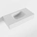 Mondiaz LEX Opbouwwastafel 60x30x12cm 0 kraangaten wasbak midden Solid Surface Talc mat F52107Talc