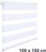 Plastique store vénitien avec chaîne – Translucide et 100% occultant – Blanc – 100x150 cm