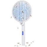 NK Opvouwbaar UV-anti-muggenracket, geëlektrificeerd gaas, 2500 V en 1500 mAh, compact ontwerp, binnen en buiten, snel verwijderen van insecten, eenvoudige opslag