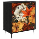 vidaXL Ladekast GENNEP Lelieprint 66 x 36,5 x 76 cm Bewerkt hout
