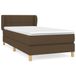 vidaXL Boxspringbed met matras, donkerbruin, 90x200 cm, gestoffeerd