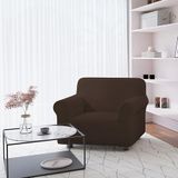 Italian Bed Linen Elastische bankovertrek IRIS met volledige afdekking, bruin, 1-zits