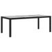 vidaXL Tuintafel 190x90x75 cm Gehard Glas en Poly Rattan Zwart