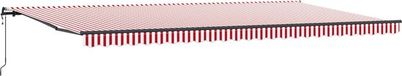 vidaXL Store électrique 6 x 3 m Rayure rouge et blanche
