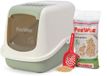 PeeWee kattenbak systeem Ecohus startpakket - salie groen / crème - 56 x 39 x 38,5 cm