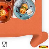ANRO Tafelkleed Oranje linnenlook Meerkleurig 160x140cm Rechte rand Afwasbaar Waterafstotend