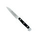 GÜDE Solingen Steakmes met tand gesmeed, 12 cm, POM zwart, ALPHA, dubbele bolster, Handgemaakt Duitsland