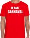 Bellatio Decorations Ik haat carnaval verkleed t-shirt / outfit rood voor heren - carnaval / feest shirt kleding / kostuum XXL