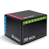 Plyo Box 3-in-1 plyometrische box voor crossfit springen, functionele training, MMA HIIT, springkubus van EPE-schuim, antislip, 76 x 61 x 51 cm, platform voor thuis en sportschool